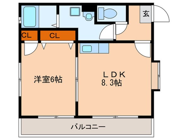 ル・クラ－ジュ箱崎の物件間取画像